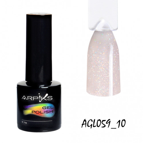 Гель лак ARPIKS Нюд холодний з блискітками, 10г