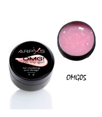Гель рожевий  з срібною поталлю OMG#5, 8г