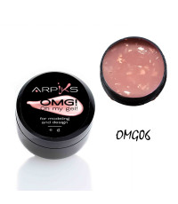 Гель темний нюд з рожевою поталлю OMG#6, 8г