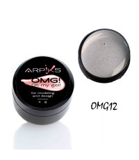 Гель сірий з золотою крихтою OMG#12, 50г