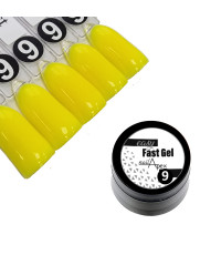 Кольоровий гель Easy Fast Gel Nailapex №9 яскравий жовтий, 5 г