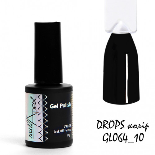 Гель лак Drops колір  чорний, 10г