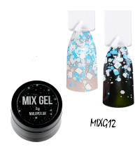 Мікс гель Nailapex #12 Вишиванка біла з блакитним