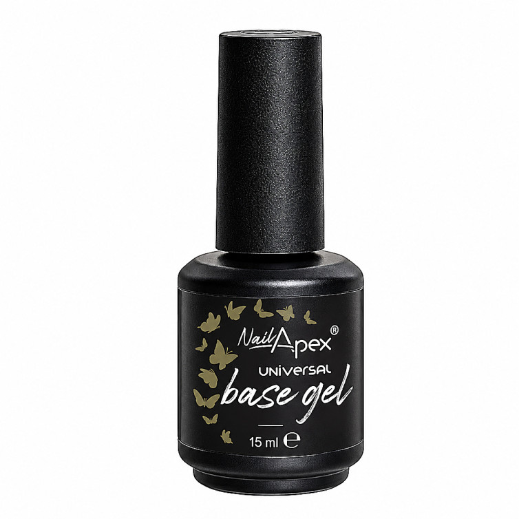 База для нігтів густа каучукова універсальна  NailApex Soak Off UV Base Gel - 15 грам