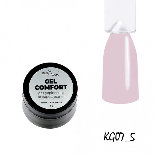 Гель без обпилу COMFORT GEL #7 ніжно рожевий 5г