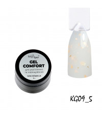 Гель без опила COMFORT GEL #9 молочный с поталью, 5г