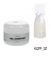 Гель без опила COMFORT GEL #9 молочный с поталью, 50г