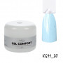 Гель без обпилу COMFORT GEL #11- неймовірний біло-блакитний колір з сріблястою поталлю, 30г 