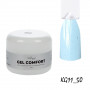 Гель без обпилу COMFORT GEL #11 - неймовірний біло-блакитний колір з сріблястою поталлю, 50г 