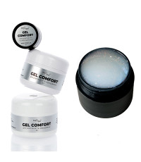 Гель без обпилу COMFORT GEL #14 - молочний напівпрозорий гель, який наче складається з блискіток, 5г