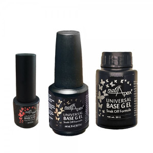 База густа каучукова універсальна для нігтів NailApex Soak Off UV Base Gel - 6 грамм