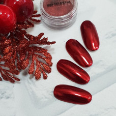 Втирка для ногтей красная Red Chrome Nailapex
