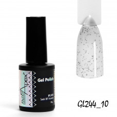 Гель лак  Nailapex Білий з чорною крихтою - 10 грамм