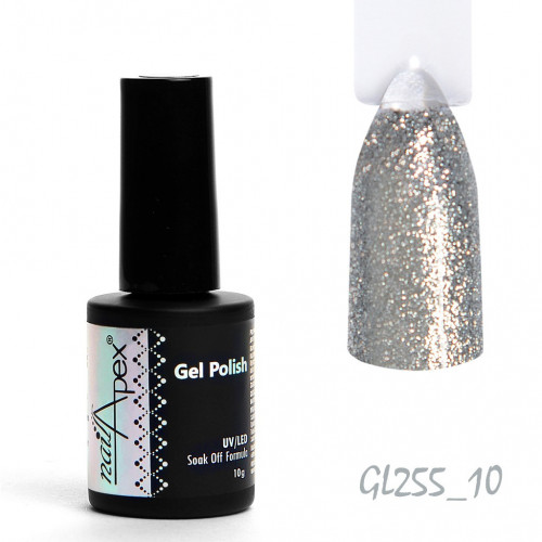 Гель лак Рідкі Юккі Срібло Nailapex - 6 грамм