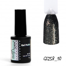 Гель лак Рідкі Юккі Чорний зі сріблом Nailapex - 10 грамм