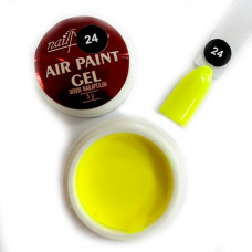 Аэропуффинг гель краска Air Paint Gel Желтый неон