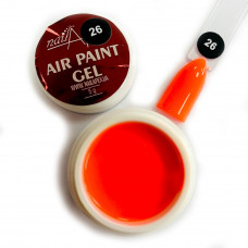 Аэропуффинг гель краска Air Paint Gel Оранжевый неон