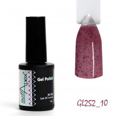 Гель лак NailApex Бордо з чорними крихітками - 10 грамм