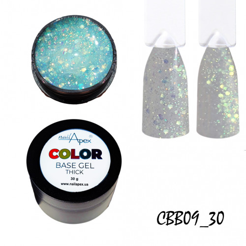 База с блестками COLOR #09 яркая голограмма, 30 грамм